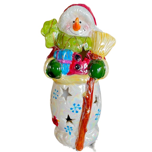 Vintage Snowman Tea Light - Picture 1 of 10